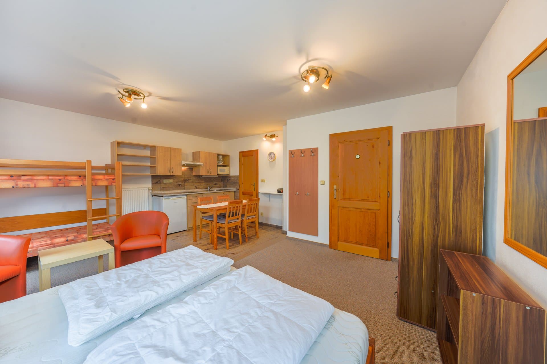 Apartmán 1 – pohled na rozložení pokoje